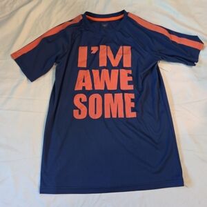 Zone pro boys size 10-12 blue athletic awesome shirt #WT4